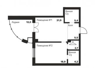 Продается 1-ком. квартира, 58.6 м2, Челябинск, Центральный район, улица Труда, 157А