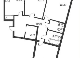 Продам 3-комнатную квартиру, 77 м2, Карелия, Оборонная улица