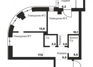 2-ком. квартира на продажу, 70.3 м2, Челябинск, улица Труда, 157А