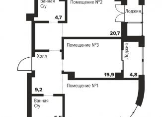 Продается двухкомнатная квартира, 79.2 м2, Челябинск, улица Труда, 157А