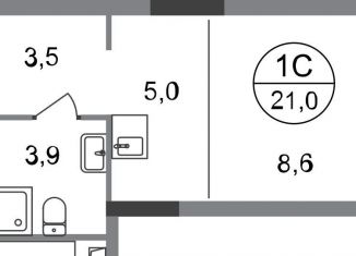 Продажа квартиры студии, 21 м2, Московский, ЖК Первый Московский