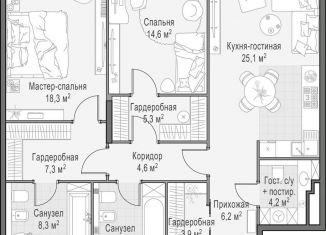 2-ком. квартира на продажу, 105.3 м2, Москва, ЦАО