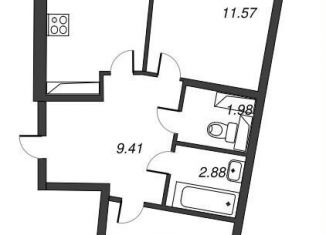 Продается двухкомнатная квартира, 61.5 м2, Ленинградская область