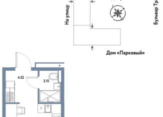 Продажа квартиры студии, 23.1 м2, Тюмень, улица Новосёлов, 100