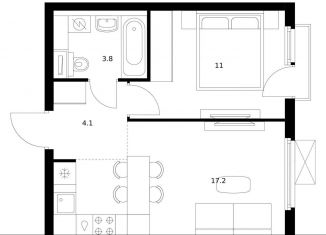 Продается 1-комнатная квартира, 36.1 м2, Мытищи