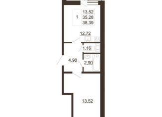 Продаю 1-ком. квартиру, 38.4 м2, Гатчина, улица Хохлова, 16