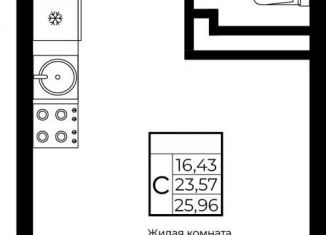 Продажа квартиры студии, 26 м2, Краснодар, жилой комплекс Европа Клубный Квартал 9, лит3