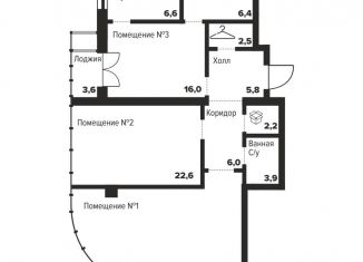 Продам двухкомнатную квартиру, 109.5 м2, Челябинск, Центральный район, улица Труда, 157А