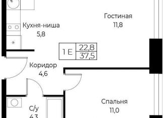 Продаю 1-комнатную квартиру, 37.5 м2, Москва, улица Намёткина, 10Д, район Черёмушки