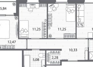 Продажа трехкомнатной квартиры, 78.6 м2, Санкт-Петербург, метро Лесная