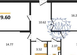 Продам трехкомнатную квартиру, 79.6 м2, село Мирное