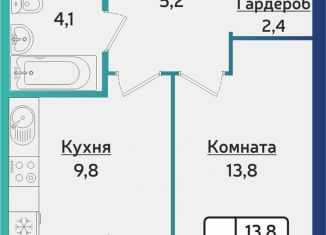 Продаю 1-ком. квартиру, 37.3 м2, Ижевск, Индустриальный район, Южная улица