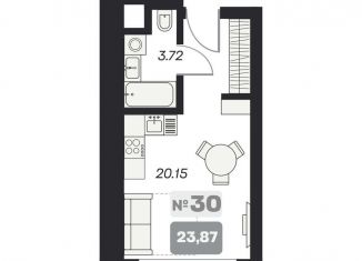 Продается квартира студия, 23.9 м2, Новосибирск, площадь Карла Маркса