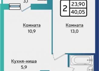 Продается 2-комнатная квартира, 40.4 м2, Удмуртия