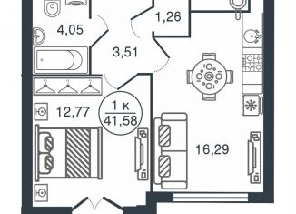 Продажа 1-ком. квартиры, 41.6 м2, Тверь, Московский район