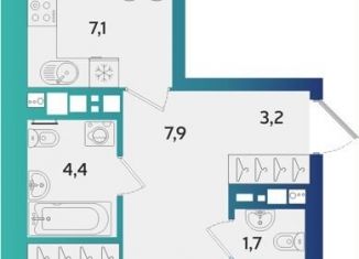 3-комнатная квартира на продажу, 68.8 м2, Удмуртия, улица Архитектора П.П. Берша, 44