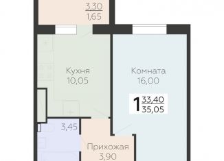 Продаю 1-ком. квартиру, 35.1 м2, Всеволожск