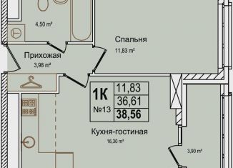 Продам однокомнатную квартиру, 38.6 м2, Нижегородская область