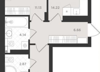 Продается 2-ком. квартира, 55.6 м2, Калининградская область