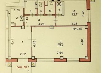 Продажа помещения свободного назначения, 76.9 м2, Волгоград, набережная Волжской Флотилии, 23А, Тракторозаводский район