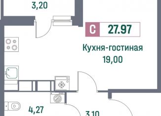 Продается квартира студия, 28 м2, Ленинградская область, Ручьёвский проспект, 1/24