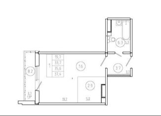 Продается квартира студия, 35.6 м2, Красноярский край