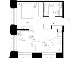 Продам 1-комнатную квартиру, 36.1 м2, Москва, жилой комплекс Бусиновский Парк, 1.4