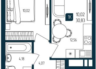 Продам 1-комнатную квартиру, 30.8 м2, Тюмень