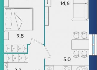 Продается двухкомнатная квартира, 44.2 м2, Ижевск, улица Архитектора П.П. Берша, 44