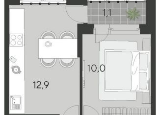 Продается 1-ком. квартира, 33.3 м2, Омск, Ленинский округ