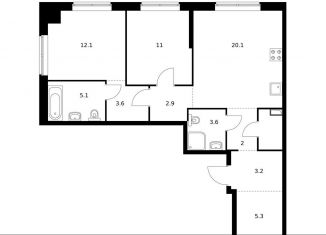 Продажа 2-комнатной квартиры, 72.4 м2, Москва, жилой комплекс Барклая 6, к3, ЖК Барклая 6