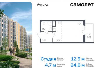 Продаю квартиру студию, 24.2 м2, Колпино, жилой комплекс Астрид, 10