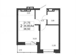 Продается 2-комнатная квартира, 39.1 м2, Красноярск, Октябрьский район