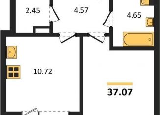 1-ком. квартира на продажу, 37.1 м2, Воронежская область