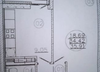 Продается 1-комнатная квартира, 36 м2, Краснодар, Заполярная улица, 39к2, Прикубанский округ