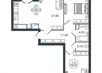 Продаю 2-ком. квартиру, 78.7 м2, Тверь, Московский район