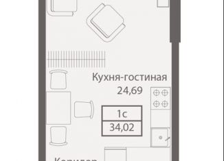 Продается однокомнатная квартира, 34 м2, Москва, улица Академика Ильюшина, 21, метро Дмитровская