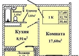 1-комнатная квартира на продажу, 32.8 м2, Бурятия, гаражно-строительный кооператив Восточный, с14