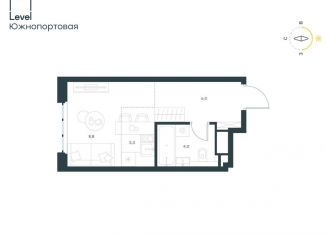 Квартира на продажу студия, 22.1 м2, Москва, жилой комплекс Левел Южнопортовая, 13, метро Дубровка