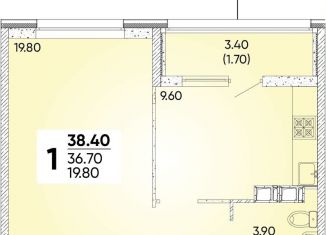 Продаю 1-ком. квартиру, 38.4 м2, Краснодарский край, улица Доблести, 10