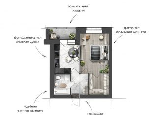 Продается 1-ком. квартира, 42 м2, посёлок Красный Бор