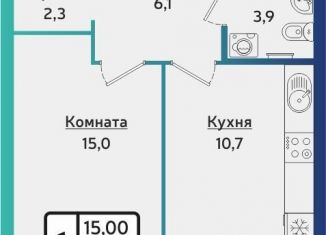 Продается однокомнатная квартира, 39.5 м2, Ижевск, Устиновский район