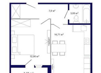 Продается 1-комнатная квартира, 41.8 м2, Иркутская область