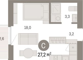 Продаю квартиру студию, 27.2 м2, Тюмень