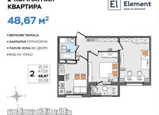 Продается двухкомнатная квартира, 48.7 м2, Ульяновская область, Сиреневый проезд, 8