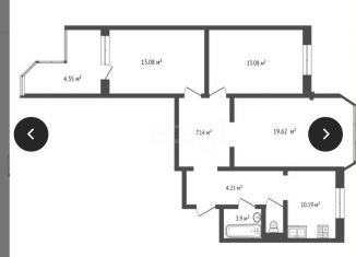 Сдается трехкомнатная квартира, 78 м2, Люберцы, Комсомольский проспект, 18/1