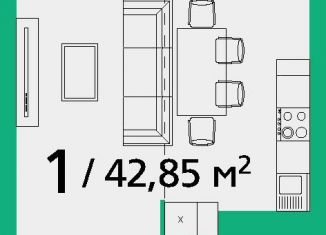 Продаю 1-ком. квартиру, 42.9 м2, Красноярский край, улица Березина, 82В