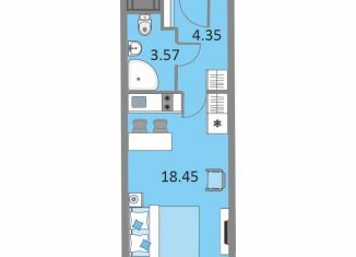 Квартира на продажу студия, 26 м2, Санкт-Петербург, Варфоломеевская улица, 6, муниципальный округ Ивановский