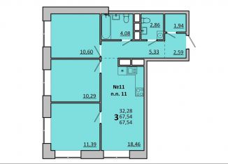 Продается 3-ком. квартира, 67.5 м2, Московская область