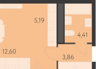 Квартира на продажу студия, 26.1 м2, Екатеринбург, улица Академика Ландау, 17/7к2